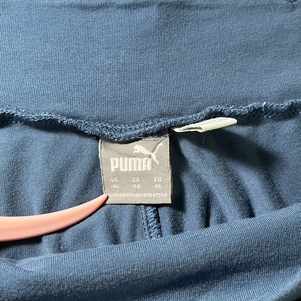 PUMA Women's Navy Cotton Blend Athletic Leggings Size XL - Picture 5 of 9